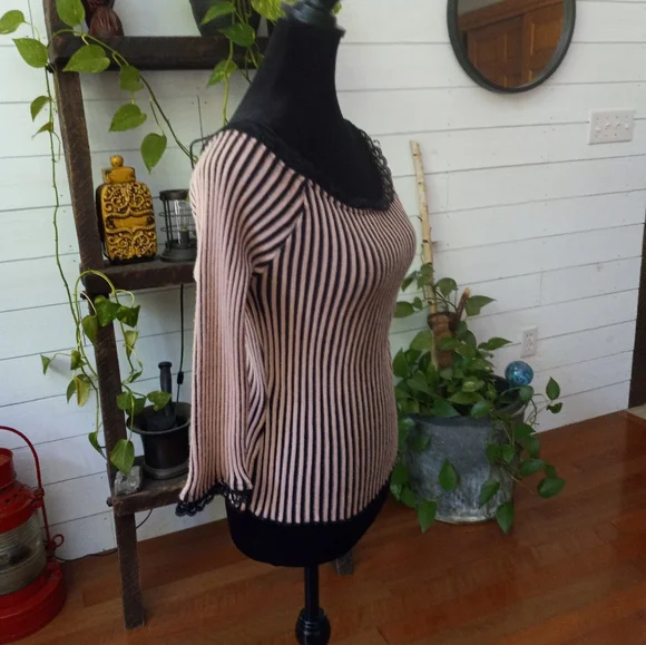 S.   3/4 sleeve stripped shirt - Picture 3 of 4